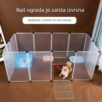 Plastična unutarnja ograda za kućne ljubimce za pse i zečeve s prozirnim panelom