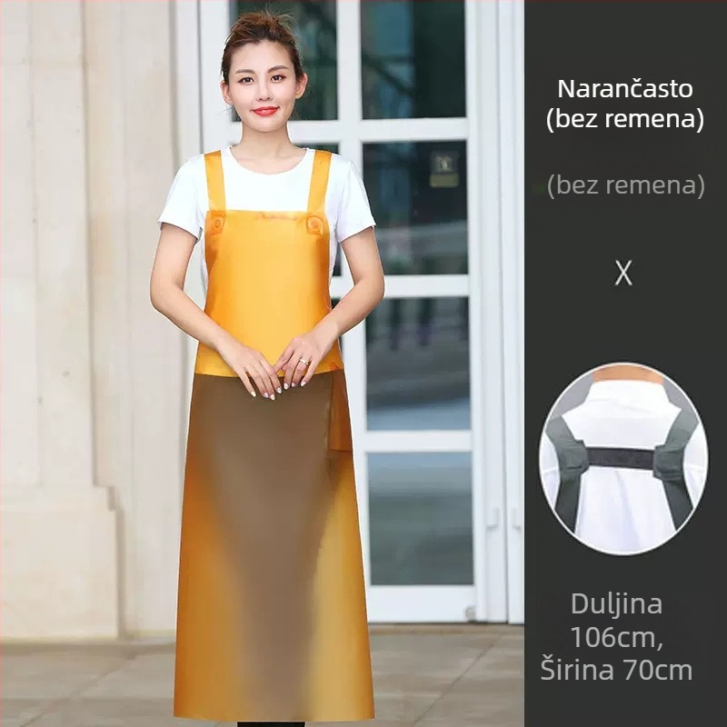 PU pregača bez rukava, otporna na ulje i mrlje, moderni minimalistički stil, jednobojna