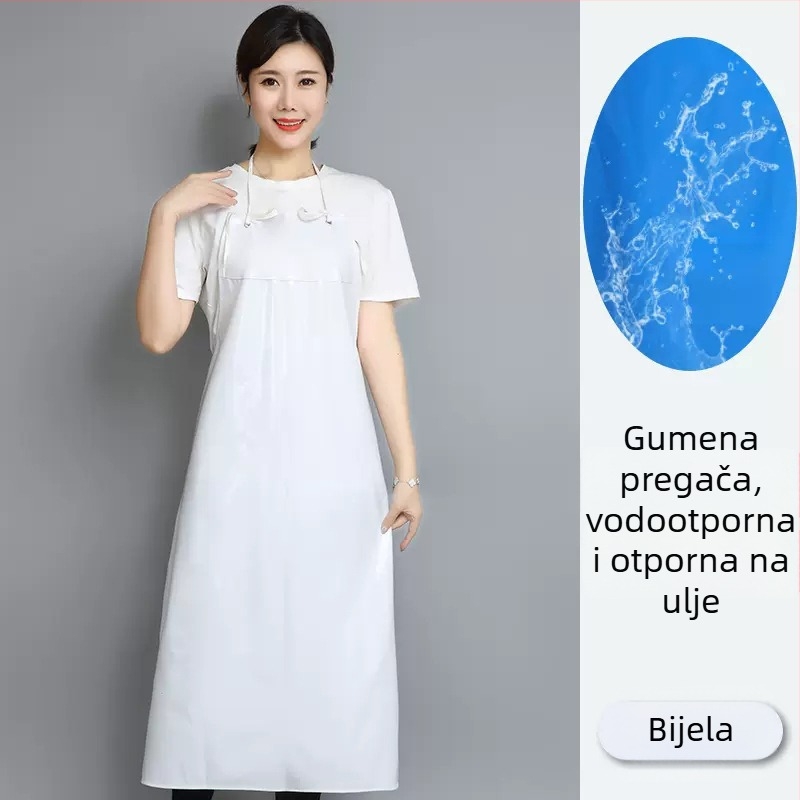 PU pregača bez rukava, otporna na ulje i mrlje, moderni minimalistički stil, jednobojna