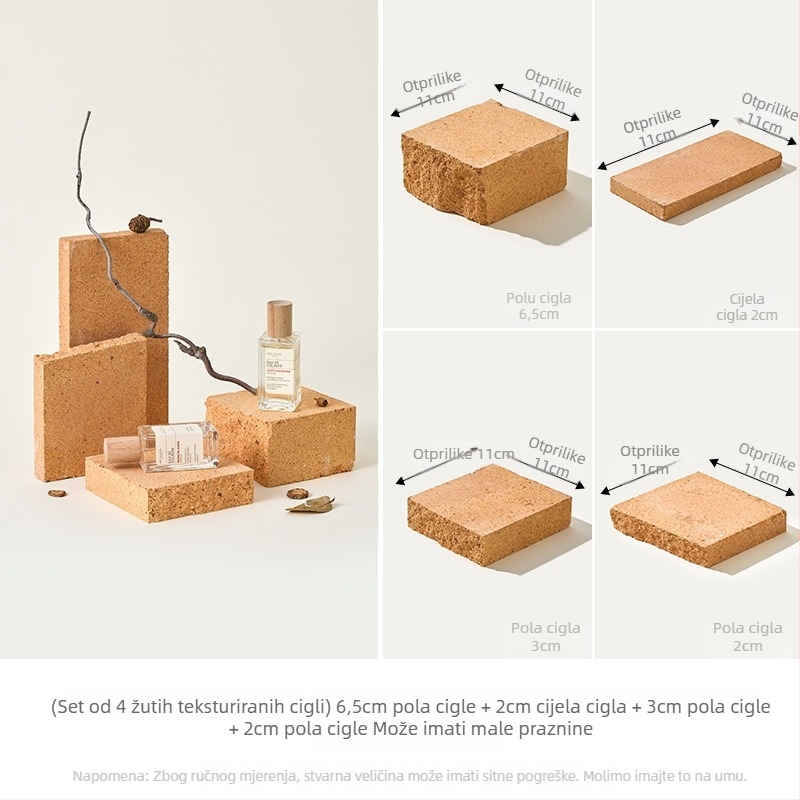 Rekviziti za fotografiju s kamenom teksturom – nepravilni geometrijski blokovi za prikaz kozmetike i nakita, brend Light and Shadow Stars