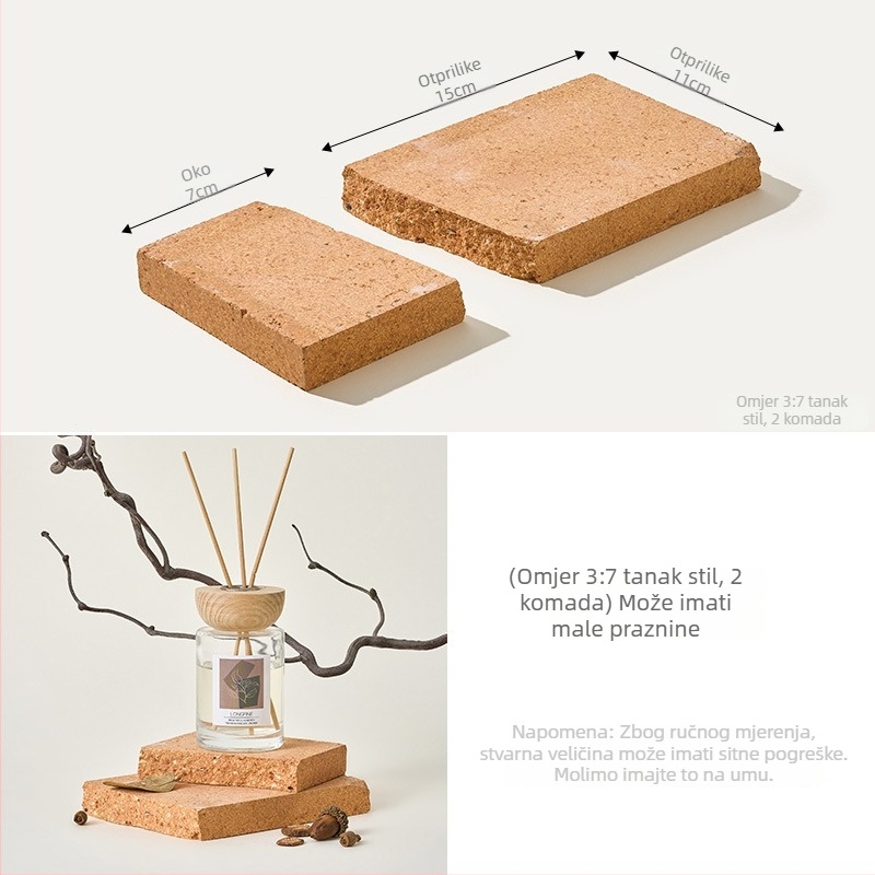 Rekviziti za fotografiju s kamenom teksturom – nepravilni geometrijski blokovi za prikaz kozmetike i nakita, brend Light and Shadow Stars