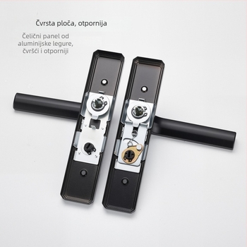 Brava za vrata s jednim jezičkom, željezna, model T0709, za vrata od aluminijskog legura, bez ključa