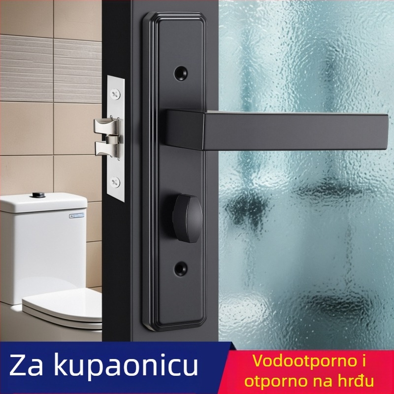 Brava za vrata s jednim jezičkom, željezna, model T0709, za vrata od aluminijskog legura, bez ključa