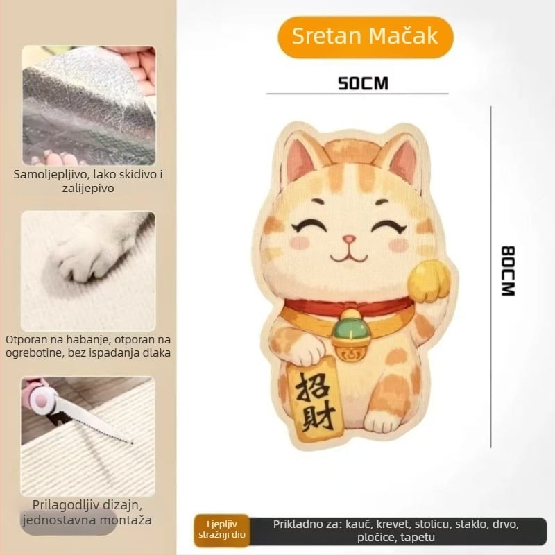 Daska za penjanje mačke u karikaturalnom dizajnu, zaštita kauča od filca, otporna na habanje, višenamjenska zidna naljepnica, paket od 100 kom