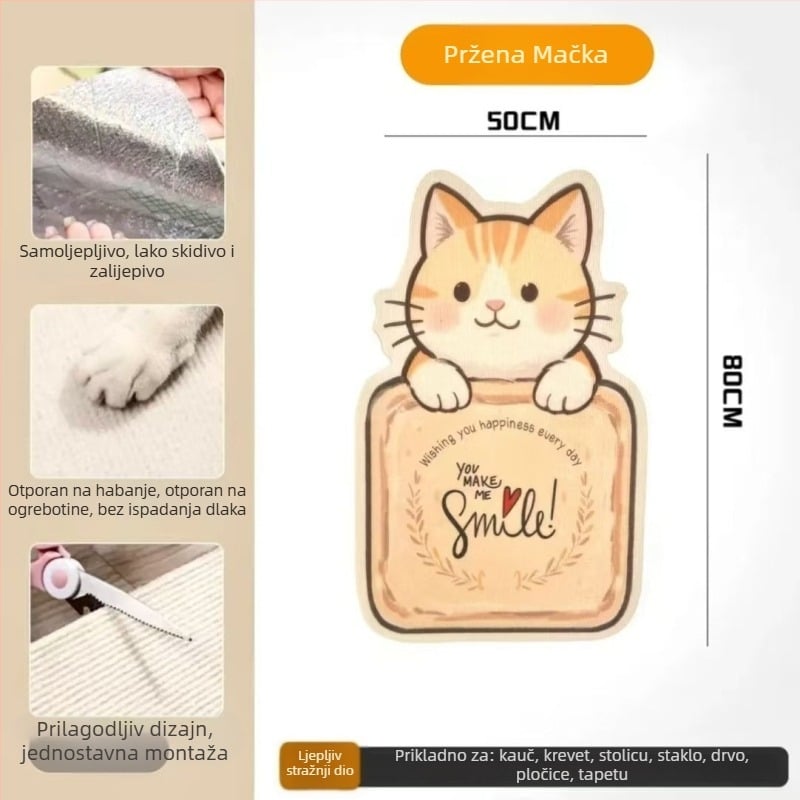Daska za penjanje mačke u karikaturalnom dizajnu, zaštita kauča od filca, otporna na habanje, višenamjenska zidna naljepnica, paket od 100 kom