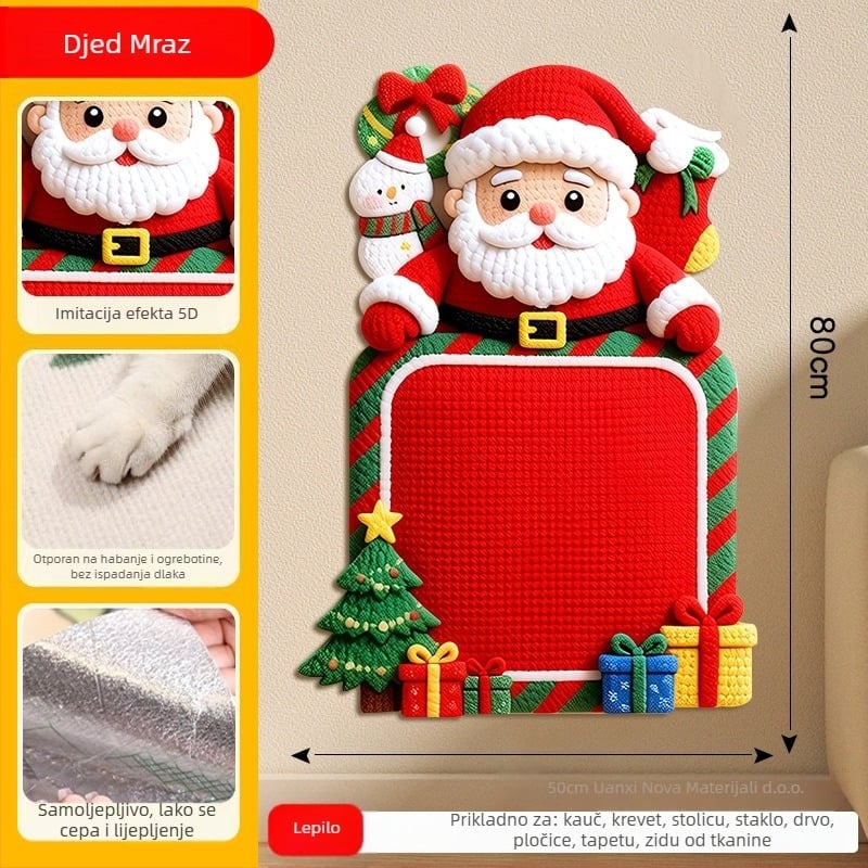 Daska za penjanje mačke u karikaturalnom dizajnu, zaštita kauča od filca, otporna na habanje, višenamjenska zidna naljepnica, paket od 100 kom