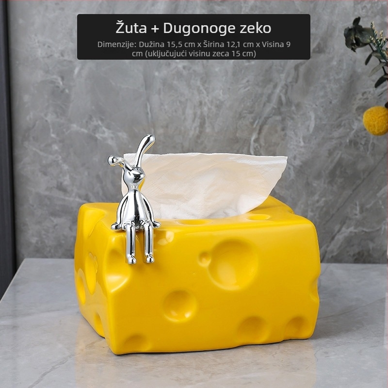 Keramička kutija za maramicu, svijetao luksuzni stil, model nailao-2023911, višestruka upotreba