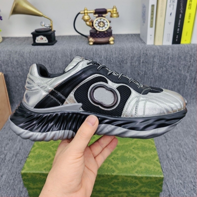 Unisex casual tenisice s povećanom visinom potplata, kožnato-mrežasti gornji dio, vezanje, valoviti dizajn