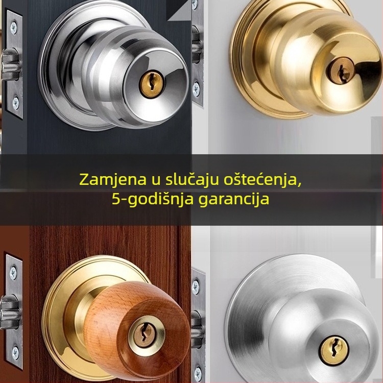 Brava za vrata, kuglasta brava, od nehrđajućeg čelika, model Ybj