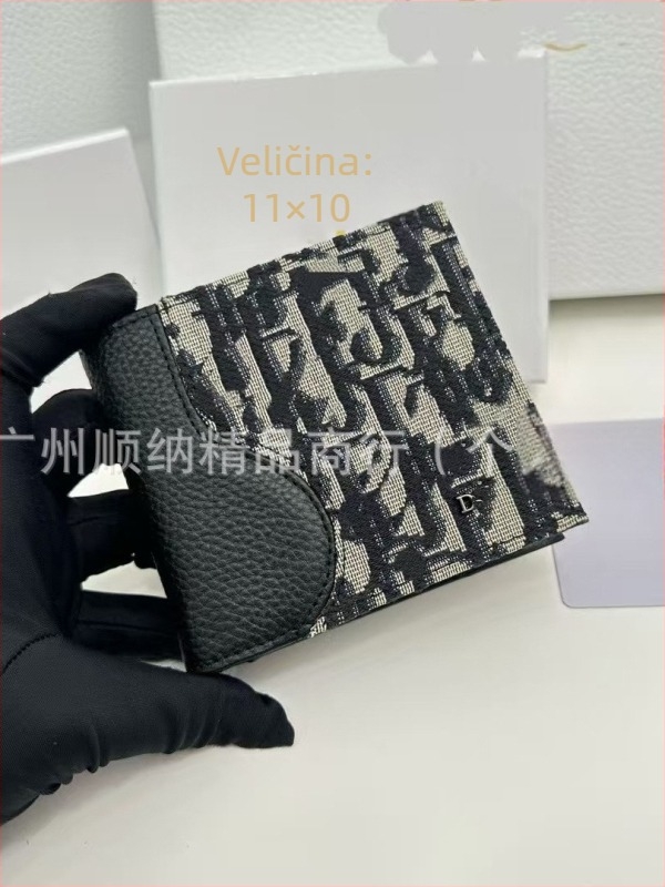 D-brand kožni novčanik za kartice, kratki model, dijamantno šivanje, otporan na habanje