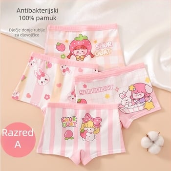 Gaćice za djevojčice od pamuka, antibakterijske, 95% pamuka, klasa sigurnosti A, model K-29