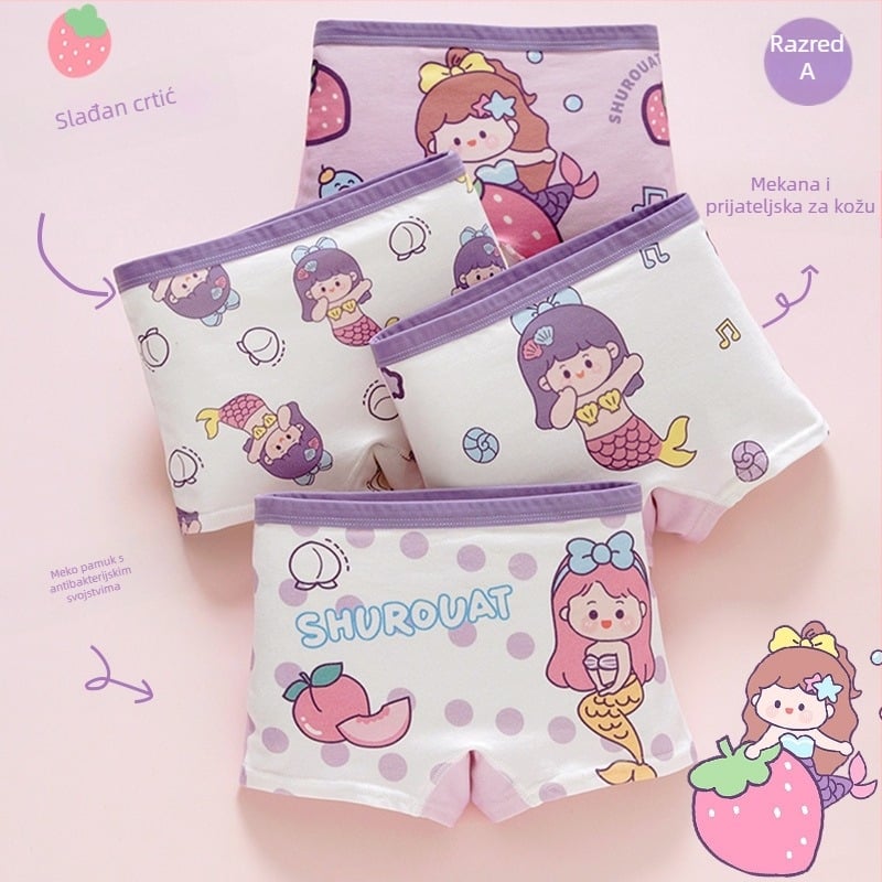 Gaćice za djevojčice od pamuka, antibakterijske, 95% pamuka, klasa sigurnosti A, model K-29
