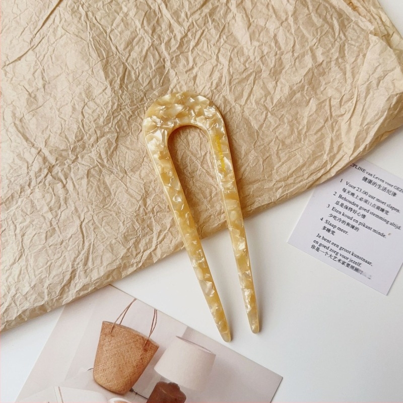 Jin Xin U-oblik ukosnica za kosu, acetatna ploča, retro stil, porijeklo Yiwu