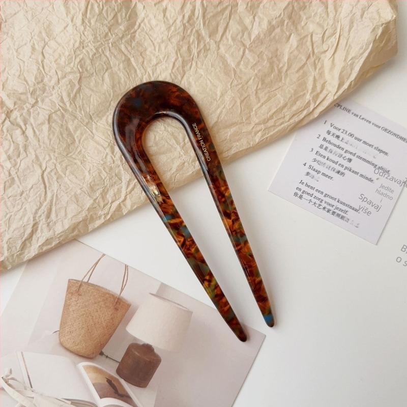 Jin Xin U-oblik ukosnica za kosu, acetatna ploča, retro stil, porijeklo Yiwu