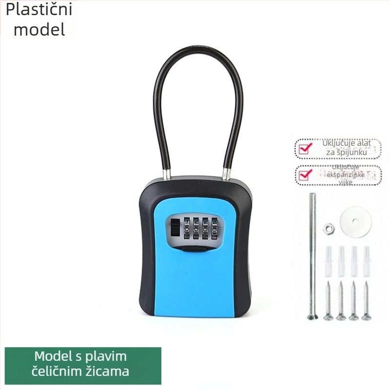 Viseća kutija za ključeve s lozinkom, model KX803, ABS plastika, debljina šipke za zaključavanje 8 mm