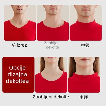 Muški termalni set od 100% pamuka, antibakterijski, tri sloja, ekstra debeli 501–600 g/m², dugi rukav, ovratnik s jednim redom, uključuje hlače