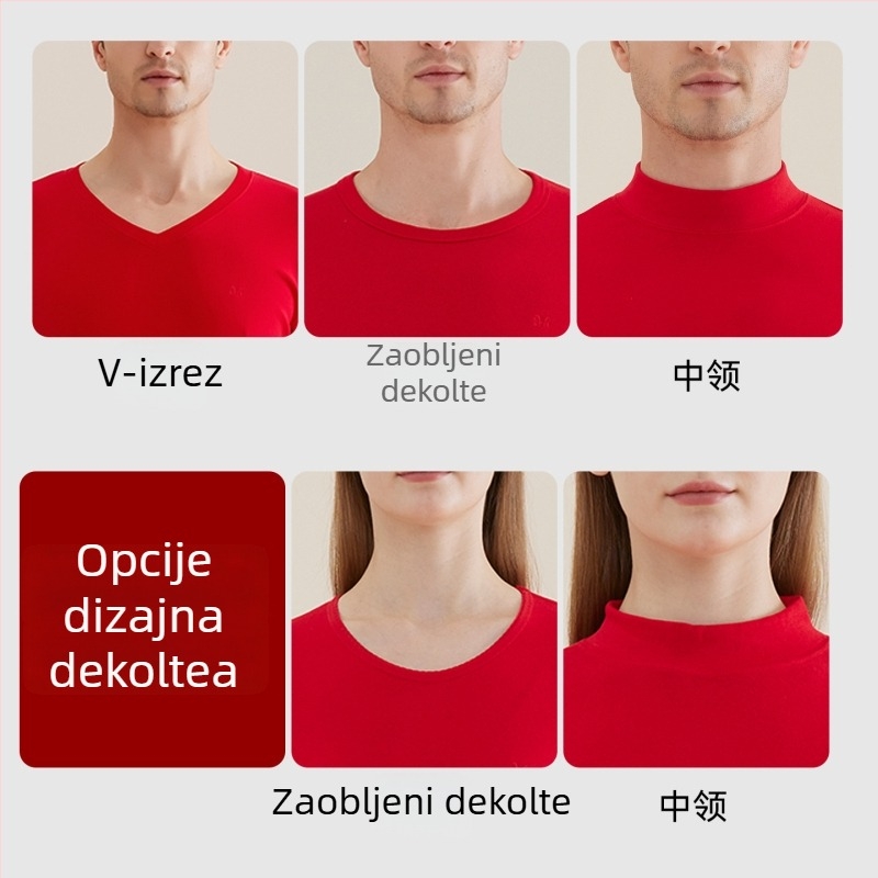 Muški termalni set od 100% pamuka, antibakterijski, tri sloja, ekstra debeli 501–600 g/m², dugi rukav, ovratnik s jednim redom, uključuje hlače