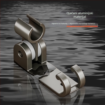 Zidni držač za tuš, svemirski aluminij, okretan, model 1515