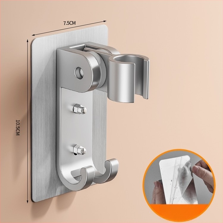 Zidni držač za tuš, svemirski aluminij, okretan, model 1515