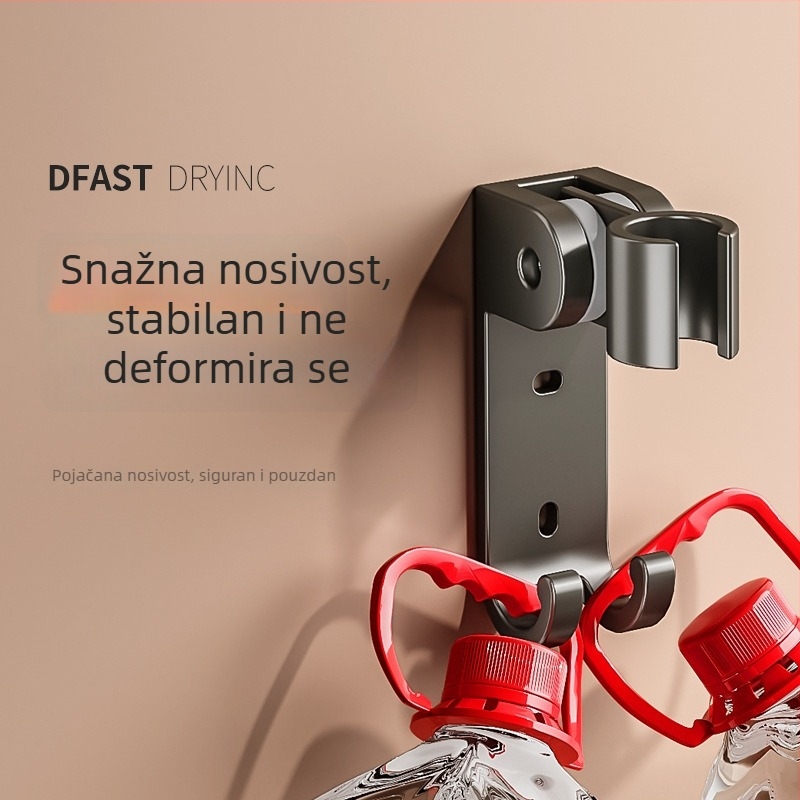 Zidni držač za tuš, svemirski aluminij, okretan, model 1515