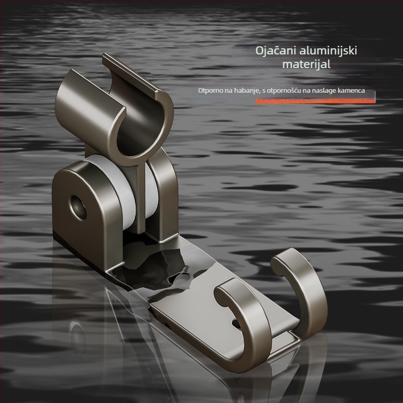 Zidni držač za tuš, svemirski aluminij, okretan, model 1515