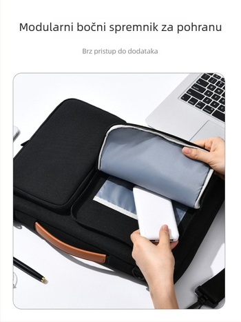 Torba za laptop u poslovnom stilu, Oxford tkanina, podstava od platna, vodootporna, otporna na habanje i udarce