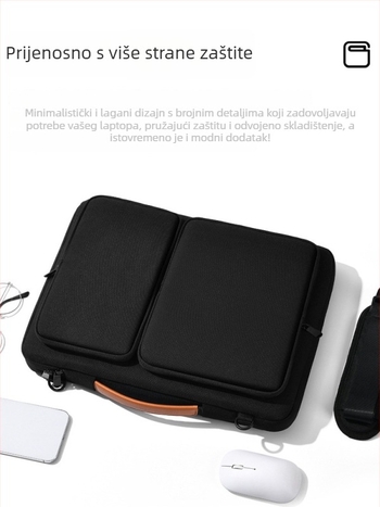 Torba za laptop u poslovnom stilu, Oxford tkanina, podstava od platna, vodootporna, otporna na habanje i udarce