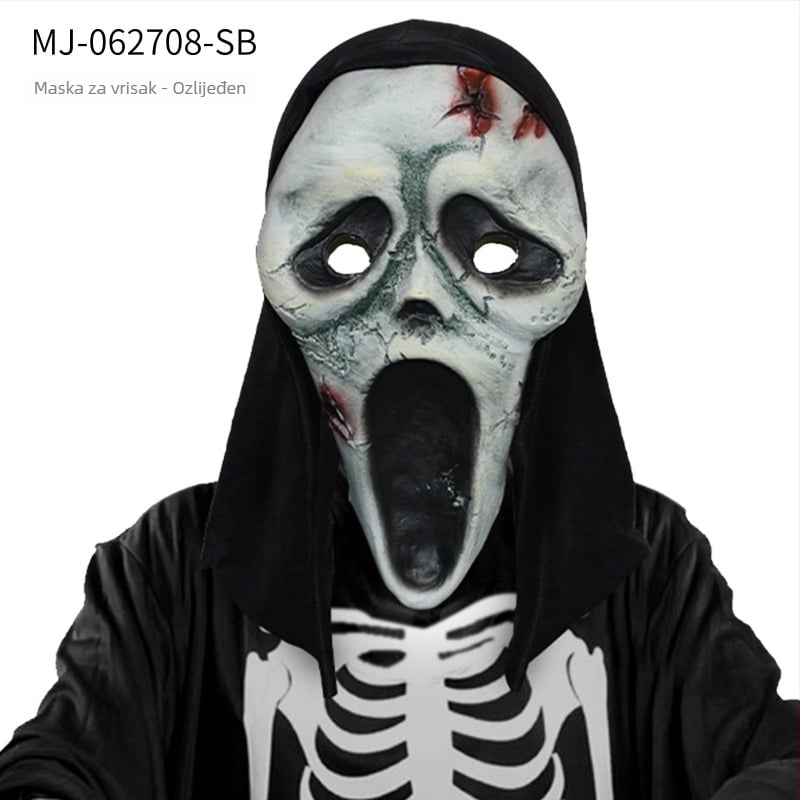 Latex maska – zabavan stil, rekvizit za DIY, za Halloween i božićnu maskenbal