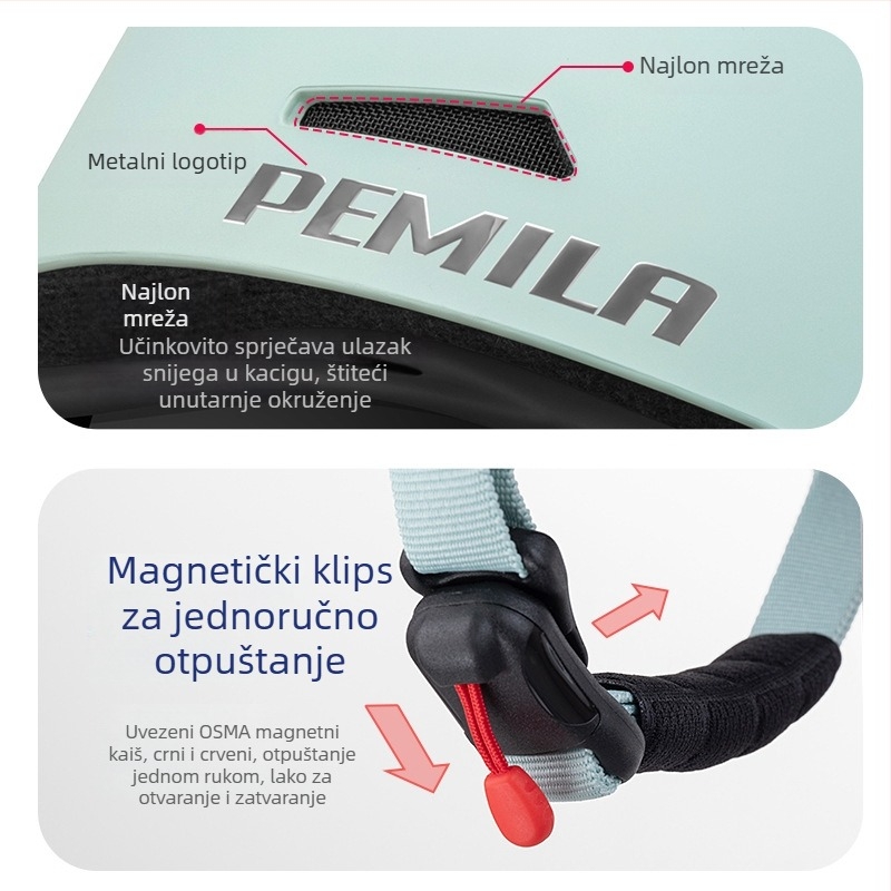 Skijaška kaciga za odrasle, unisex, ABS+EPS jezgra, kaciga za biciklizam