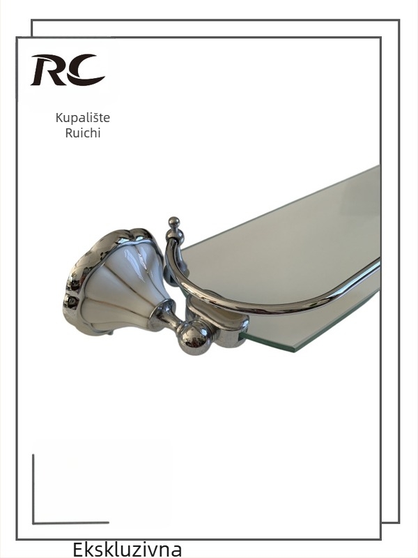Ruichi Bathroom Držač za ručnike od cinkove legure, kromirana prevlaka, šestodjelni set, moderan stil