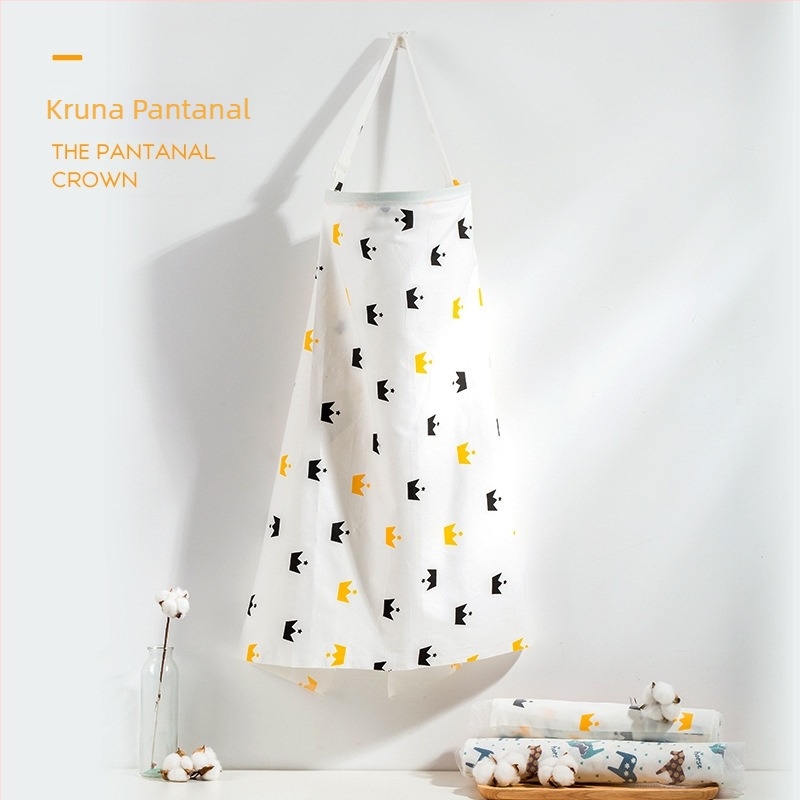 Pokrov za dojenje od pamuka s karikatura uzorkom, kratki rukavi, 95% pamuk