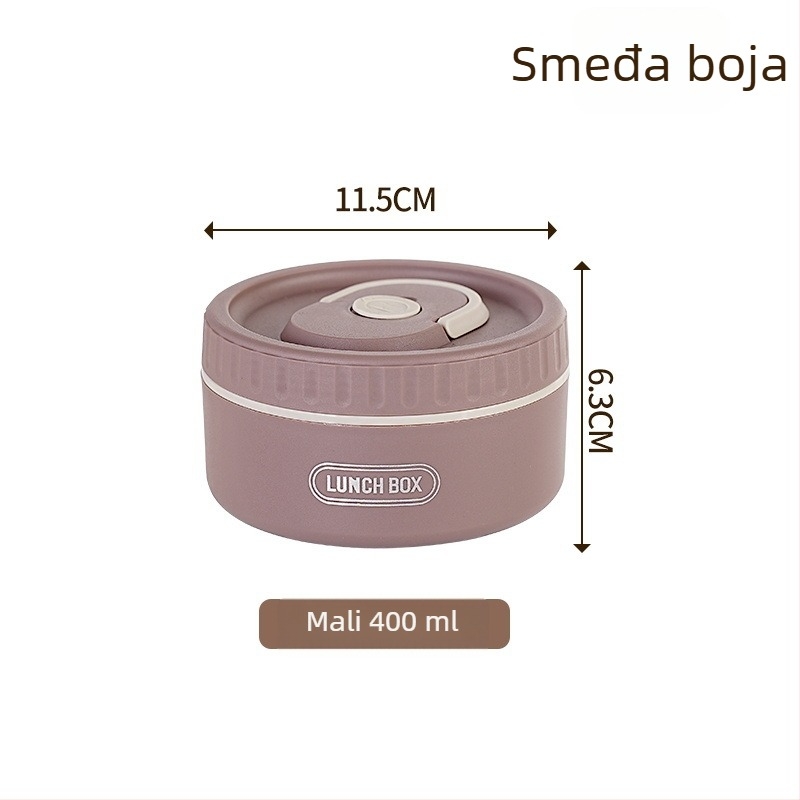 Kutija za ručak od 304 nehrđajućeg čelika, izolirana, nepropusna, prijenosna, višeslojna do četiri sloja, pogodna za mikrovalnu pećnicu