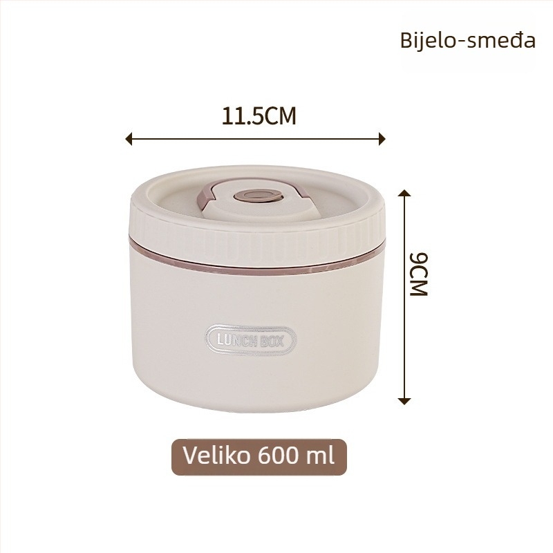 Kutija za ručak od 304 nehrđajućeg čelika, izolirana, nepropusna, prijenosna, višeslojna do četiri sloja, pogodna za mikrovalnu pećnicu