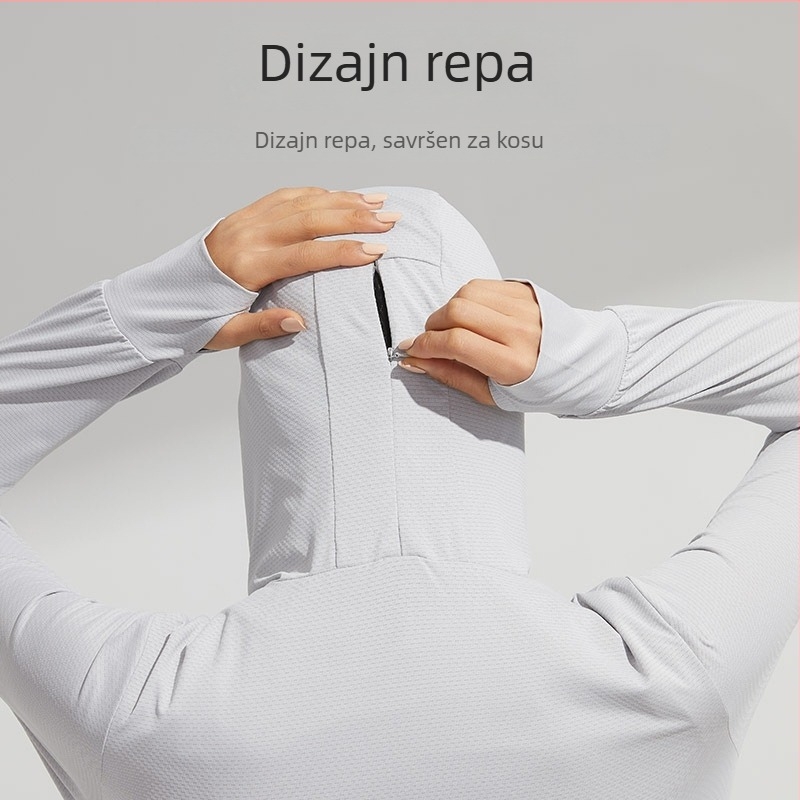 Unisex ljetna kapuljača vetrovka s UV zaštitom UPF50+, ultra lagana, prozračna i brzo se suši
