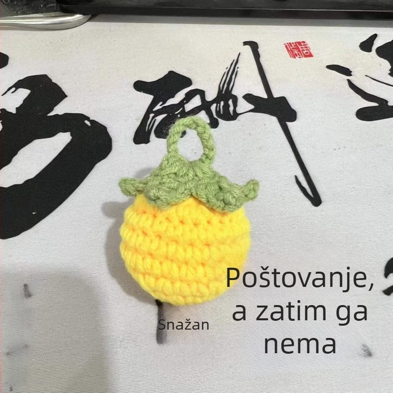 Privjesak od vune, heklani, s motivom zmaja, korejski stil