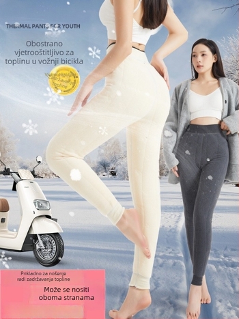 All-in-one hlače s Derong tkaninom; poliester + mulberry svila; visoka elastičnost; super debeli