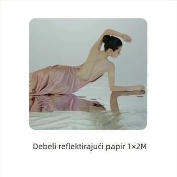 Rekviziti za studijsku fotografiju: ogledalno-reflektirajući papir s teksturom vodnih valova za portretno snimanje, laserski efekti