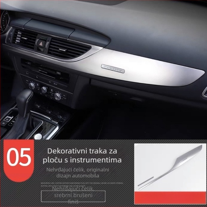 Zhan ke nehrđajući čelik – okvir središnje konzole i unutarnja ploča vrata za Audi A6L/A7 (12-18) – otporan na ogrebotine i habanje