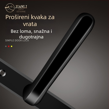 Kvaka za vrata s ključem – nehrđajući čelik, površinska montaža, s ključem, model ZBMS-1