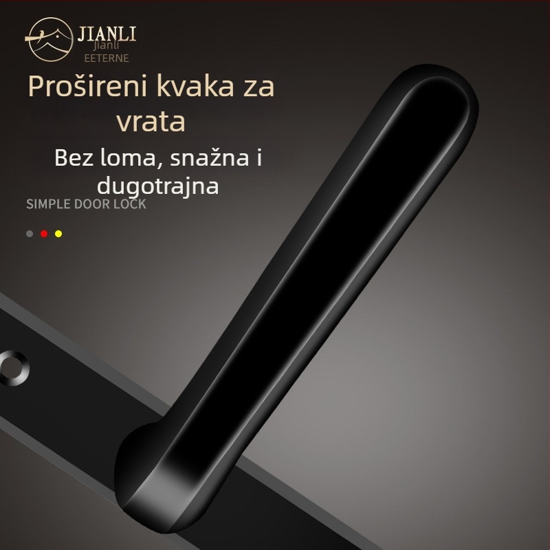 Kvaka za vrata s ključem – nehrđajući čelik, površinska montaža, s ključem, model ZBMS-1