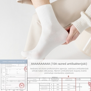 Muške antibakterijske pamuk čarape s odvojenim prstima, srednje dužine, upijaju znoj i neutraliziraju miris, sastav: 95% pamuk, 3% najlon, 2% spandeks