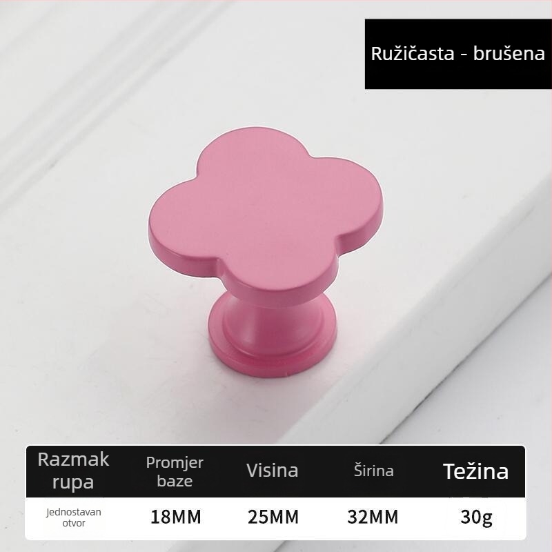 Dječje ručice za ormariće, od cinkovog legura, model 876, moderan minimalistički stil, elektroplatirani završetak, za vrata ormarića, garderobu i ladice