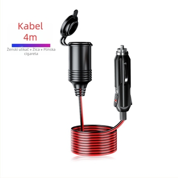 Automobilski produžni kabel za upaljač 12V/24V, Bakelit kućište, model Y8, 250W