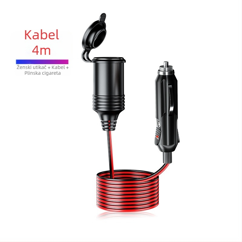 Automobilski produžni kabel za upaljač 12V/24V, Bakelit kućište, model Y8, 250W