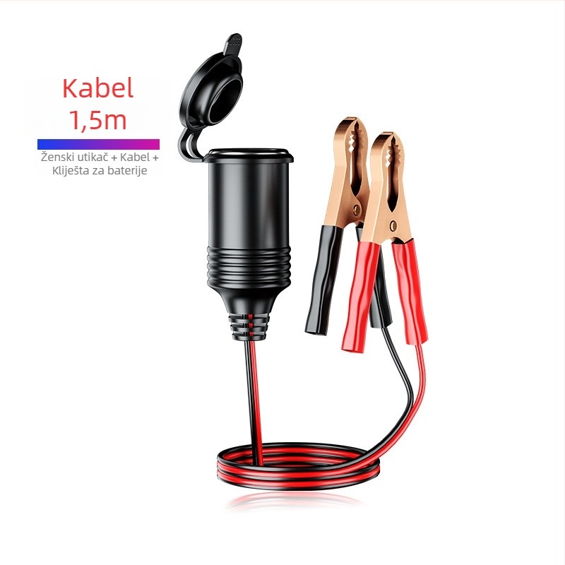 Automobilski produžni kabel za upaljač 12V/24V, Bakelit kućište, model Y8, 250W