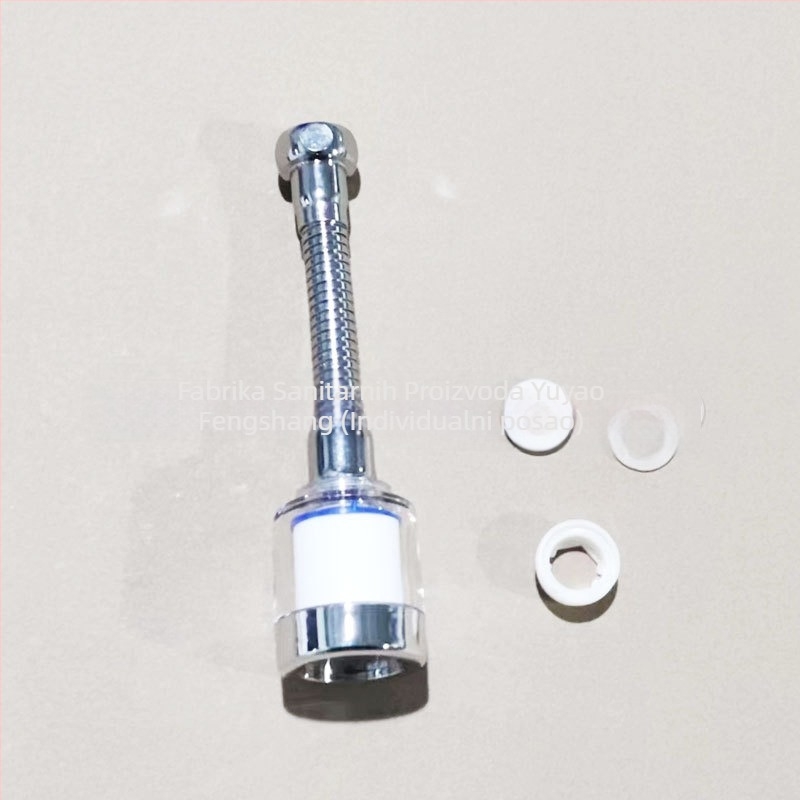 Proširena glava slavine s zaštitom od prskanja i rotirajućim filtrom - Model J06, Materijal PS5250, UV obrada, Ugradnja navojem, Radna temperatura 60°C