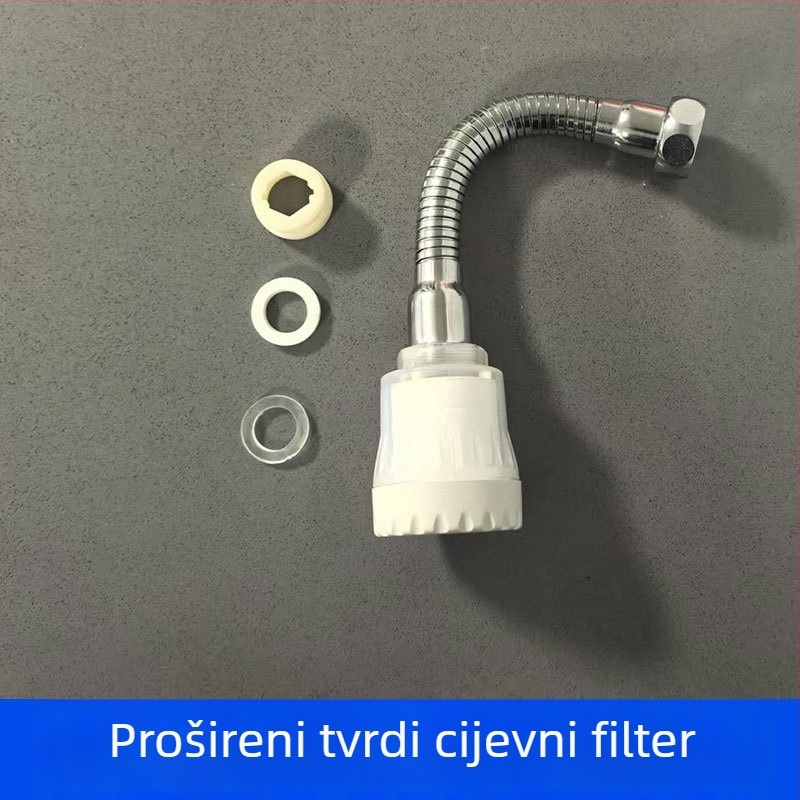 Proširena glava slavine s zaštitom od prskanja i rotirajućim filtrom - Model J06, Materijal PS5250, UV obrada, Ugradnja navojem, Radna temperatura 60°C