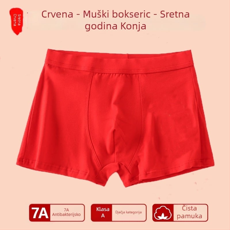 Muške bokserice za dječake sa srednjim strukom, 95% pamuk, sigurnosna razina A, za veće djece