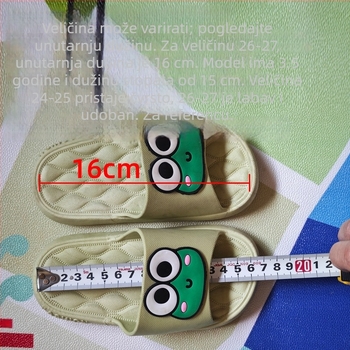 Dječje jednokratne sklopive papuče za hotel i putovanja, lagane i tanke, ljeto, za djecu 1–3 godine, PVC gornji dio i PVC potplat, crtani stil