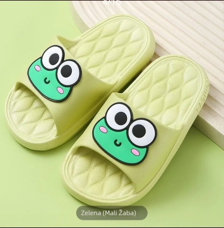 Dječje jednokratne sklopive papuče za hotel i putovanja, lagane i tanke, ljeto, za djecu 1–3 godine, PVC gornji dio i PVC potplat, crtani stil